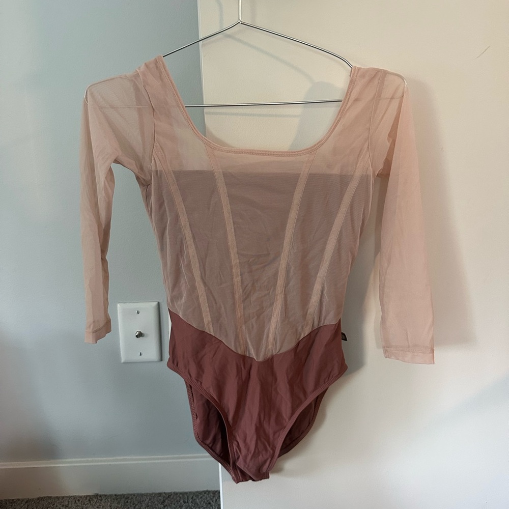 Bodile 3/4 sleeve Mesh Corset Leotard, Size S/M, Women’s Ballet Leotard